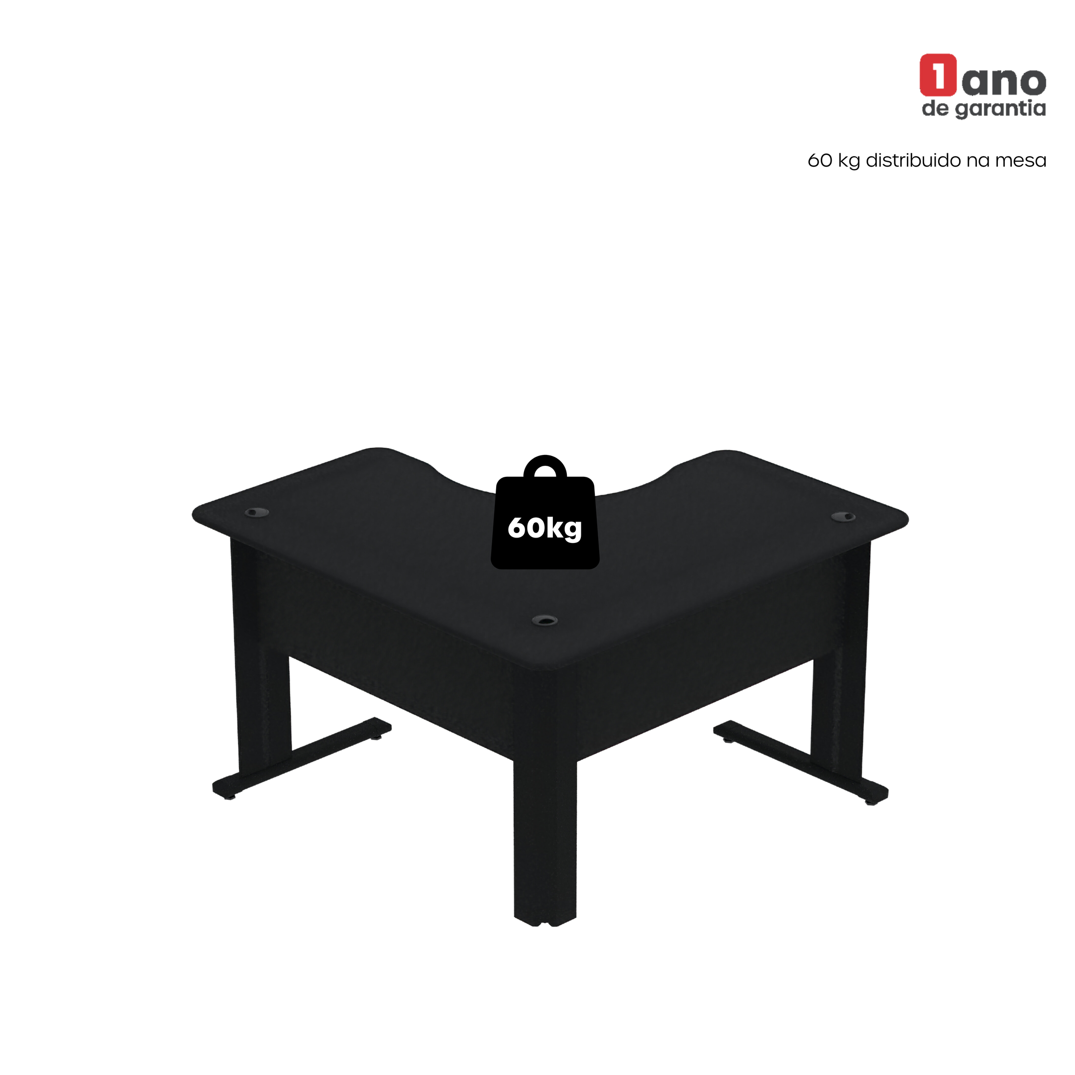 Mesa para Escritório em L Estação de Trabalho 1200 Maxxi - 9