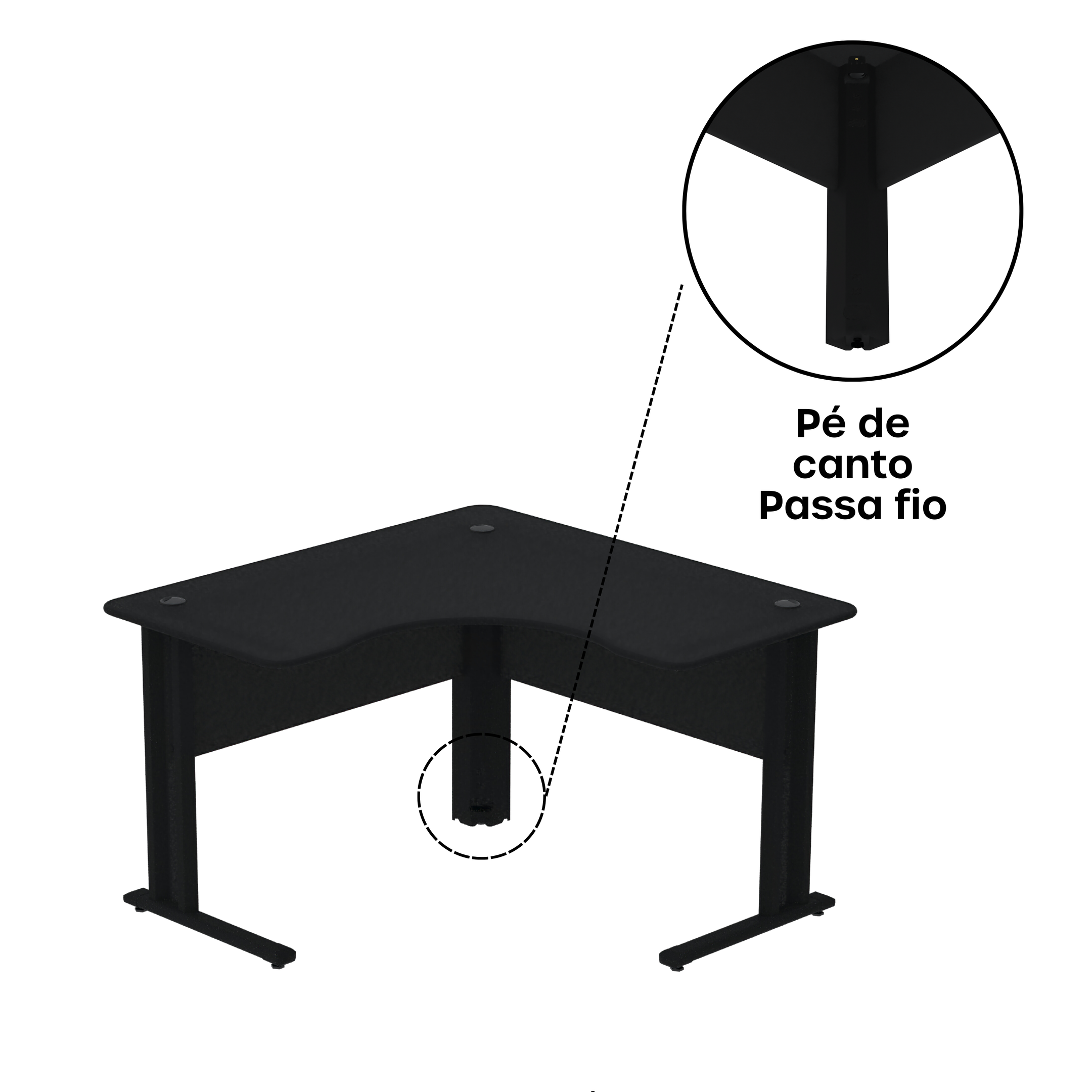 Mesa para Escritório em L Estação de Trabalho 1200 Maxxi - 11