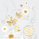 Ver imagem 1 de Painel de Parede The Wall 2 Floral Cinza 392101