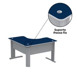 Mesa para Escritório em L Estação de Trabalho 1200 Maxxi - 10