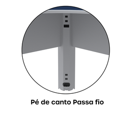 Mesa para Escritório em L Estação de Trabalho 1200 Maxxi - 6