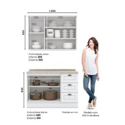 Cozinha Compacta 2 Peças Emily Espresso Móveis - 3