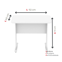 Mesa para Escritório Secretária 92cm Maxxi  - 4