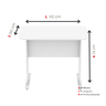 Mesa para Escritório Secretária 92cm Maxxi  - 4
