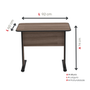 Ver imagem 4 de Escrivaninha Mesa Escritório Secretária Maxxi 92cm Preto e Walnut