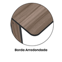 Ver imagem 6 de Escrivaninha Mesa Escritório Secretária Maxxi 92cm Preto e Walnut
