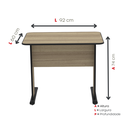 Ver imagem 4 de Escrivaninha Mesa Escritório Secretária 92cm Maxxi