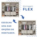 Ver imagem 7 de Guarda-Roupa Casal 6 Portas 6 Gavetas com Pés Angra Espresso Móveis Branco/Arenas