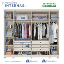 Ver imagem 6 de Guarda-Roupa Casal 6 Portas 6 Gavetas com Pés Angra Espresso Móveis Branco/Arenas