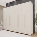 Ver imagem 1 de Guarda-Roupa Casal 6 Portas 6 Gavetas com Pés Angra Espresso Móveis Branco/Arenas