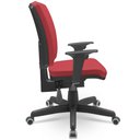 Ver imagem 7 de Kit 02 Cadeiras de Escritório Diretor Office Giratória Preto Alta Flexi P03 Vinil Vermelho - Lyam Ly