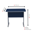 Ver imagem 4 de Escrivaninha Mesa Escritório Secretária Maxxi 92cm Cinza e Azul