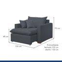 Ver imagem 3 de Poltrona Retrátil 100cm Barcelona