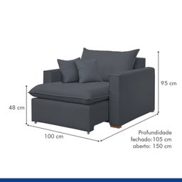 Poltrona Retrátil 100cm Barcelona - 4