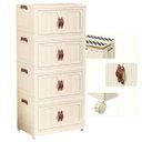Ver imagem 1 de Armario Organizador Dobravel 4 Andares Empilhavel Porta Objetos Armarinho Organizador Roupas Banheir