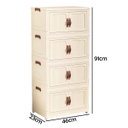 Ver imagem 2 de Armario Organizador Dobravel 4 Andares Empilhavel Porta Objetos Armarinho Organizador Roupas Banheir