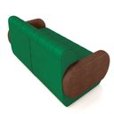 Ver imagem 6 de Sofá Decorativo Living Sala de Estar Bornéu 148cm Pés de Madeira Pu/veludo Marrom/verde G33 - Gran B