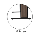 Ver imagem 7 de Escrivaninha Mesa Escritório Secretária MX120 Maxxi 120cm Preto e Walnut Marrom