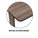 Ver imagem 6 de Escrivaninha Mesa Escritório Secretária MX120 Maxxi 120cm Preto e Walnut Marrom