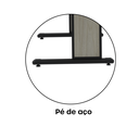 Ver imagem 7 de Escrivaninha Mesa Escritório Secretária MX120 Maxxi 120cm Preto e Noce Naturalle Marrom/Marromle