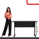 Ver imagem 5 de Escrivaninha Mesa Escritório Secretária MX120 Maxxi 120cm Preto
