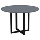 Ver imagem 1 de Mesa de Reunião Redonda P25 Pandin 110 Cm (largura) Tampo Mdp Grafito Pé Aço Tubular Preto