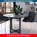 Ver imagem 2 de Mesa de Reunião Redonda P25 Pandin 110 Cm (largura) Tampo Mdp Grafito Pé Aço Tubular Preto