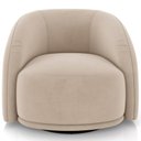 Ver imagem 3 de Kit 02 Poltronas Decorativa Giratória Angelina M03 Veludo Bege - Lyam Decor