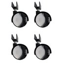 Ver imagem 1 de Kit 4 Rodízios para Móveis com chapa U sem Trava com Face Espelhado - Celsus