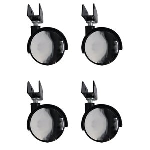 Kit 4 Rodízios para Móveis com chapa U sem Trava com Face Espelhado - Celsus