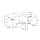 Ver imagem 4 de Mesa para Escritório Tamburato Presidente 2 Portas 4 Gavetas Nogal/preto - Artany Móveis