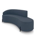 Ver imagem 1 de Sofá 4 Lugares Orgânico 220cm Pé Ferro Preto Morgan Suede Azul Mar D03 - D'Rossi