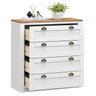 Cômoda Organizadora Compacta Madeira 4 Gavetas Bolton Branco Cera Idimex - 5