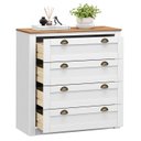 Ver imagem 5 de Cômoda Organizadora Compacta Madeira 4 Gavetas Bolton Branco Cera Idimex