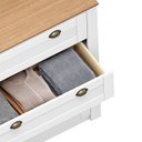 Ver imagem 4 de Cômoda Organizadora Compacta Madeira 4 Gavetas Bolton Branco Cera Idimex