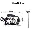 Ver imagem 2 de Placa Cantinho da Bebida Parede Decoração Cozinha Preto