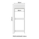 Ver imagem 3 de Porta-Geladeira Madesa Lux 1 Porta Basculante Branco/Branco Veludo