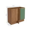 Ver imagem 4 de Módulo Cozinha Kappesberg Botanic Balcão Botanic M625 Canto Reto C/ 1 Porta S/tampo 98cm Nogueira/