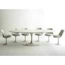 Ver imagem 2 de Mesa de Jantar Saarinen Oval 1,60x90 Base Branca Tampo Branco Laka