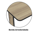 Ver imagem 6 de Escrivaninha Mesa Escritório Gerência MX150 Maxxi 150cm Preto e Noce Naturalle Marrom/Marromle