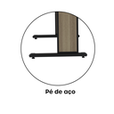 Ver imagem 7 de Escrivaninha Mesa Escritório Gerência MX150 Maxxi 150cm Preto e Noce Naturalle Marrom/Marromle