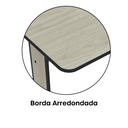 Ver imagem 6 de Escrivaninha Mesa Escritório Gerência MX150 Maxxi 150cm Preto Casablanca Bege