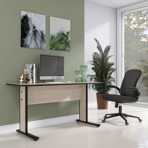 Escrivaninha Mesa Escritório Gerência MX150 Maxxi 150cm Preto Casablanca