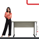 Ver imagem 5 de Escrivaninha Mesa Escritório Gerência MX150 Maxxi 150cm Preto Casablanca Bege