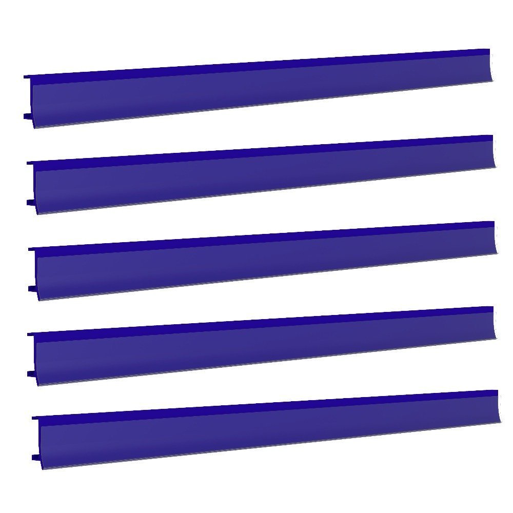 Porta Etiqueta Bandeja Gondola Fit 90 Cm Azul Kit com 150 - 1