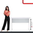 Ver imagem 5 de Escrivaninha Mesa Escritório Gerência MX150 Maxxi 150cm Branco