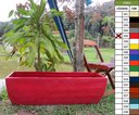 Ver mais imagens de Kit 4 Vaso Planta 100x30 Jardineira Floreira Polietileno BGPLASTICOS AZUL ESCURO 013