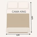 Ver imagem 2 de Kit Cobre Leito Ipanema King 3 Peças 100% Poliéster Matelassê Bege Clara Luz Decora