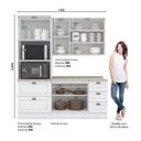 Ver imagem 4 de Cozinha Compacta 3 Peças com Torre Quente Emily Espresso Móveis