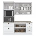 Ver imagem 4 de Cozinha Compacta Modulada 3 Peças com Torre Quente Emily Espresso Móveis Branco/HP/Calcare
